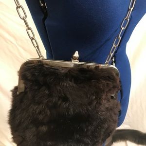 Vintage fur(maybe faux) purse.